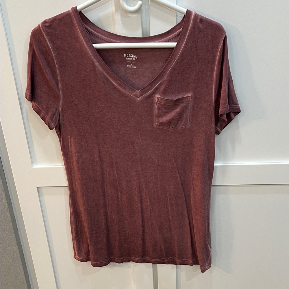 Mossimo Supply Co. Short Sleeve V-Neck Tee - Mauve